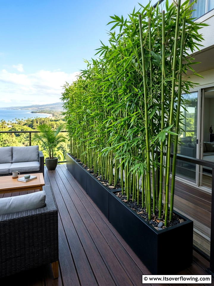 Bamboo Privacy Screen - 25 garden ideas for small spaces