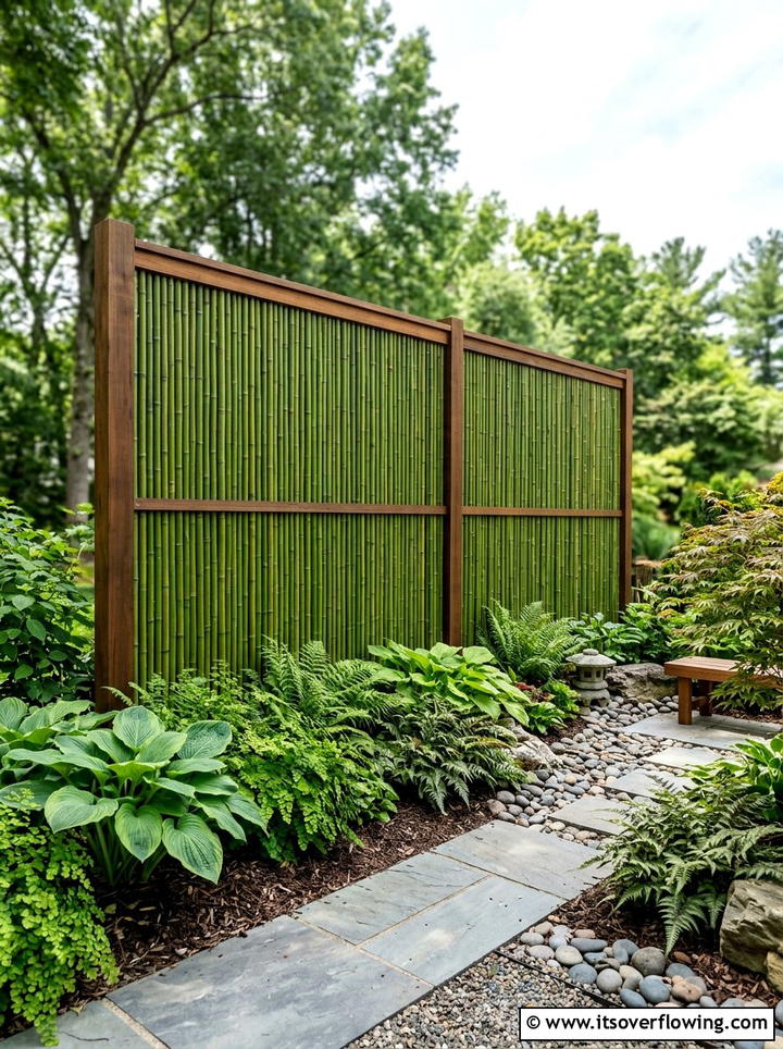 Bamboo Privacy Screen - 25 garden ideas for zen spaces