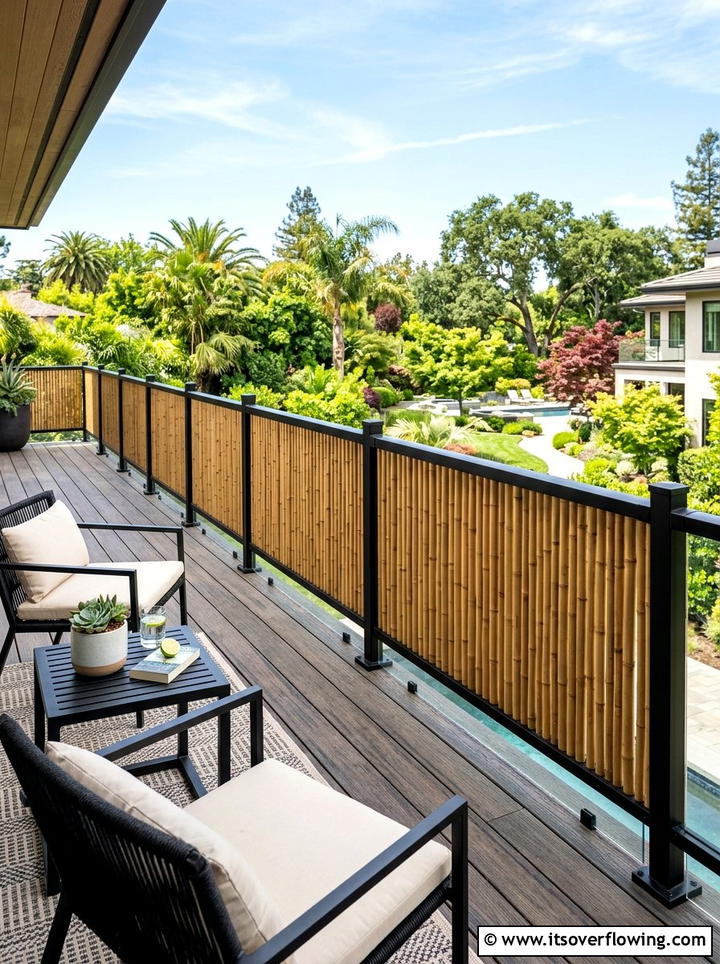 Bamboo Privacy Screen - 25 garden ideas on a budget