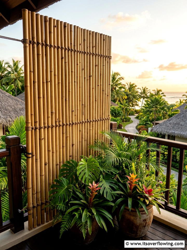 Bamboo Privacy Screen - 25 small garden ideas for renters
