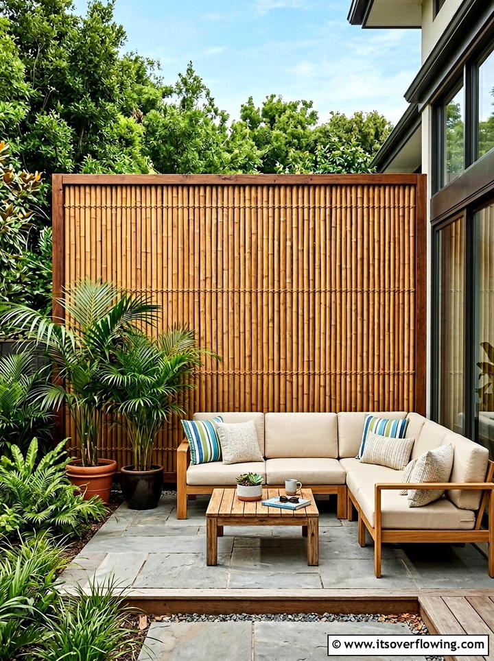 Bamboo Privacy Screen - 25 creative garden ideas on a budget