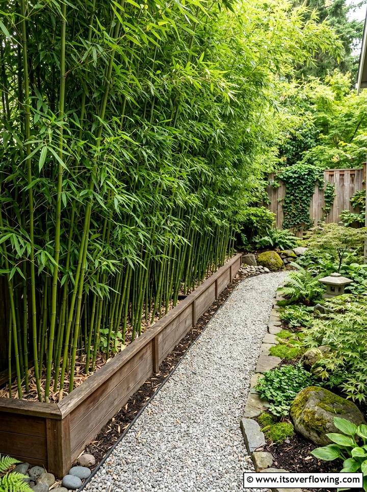 Bamboo Privacy Wall - 25 garden design ideas for side yard strips