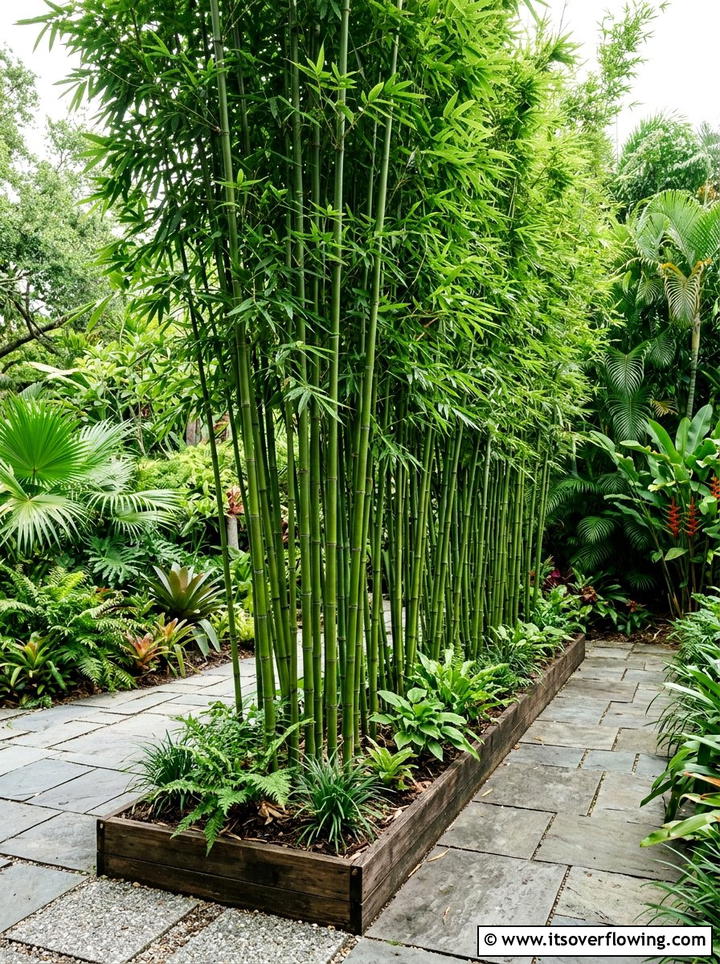Bamboo Privacy Wall - 25 creative garden ideas for narrow spaces