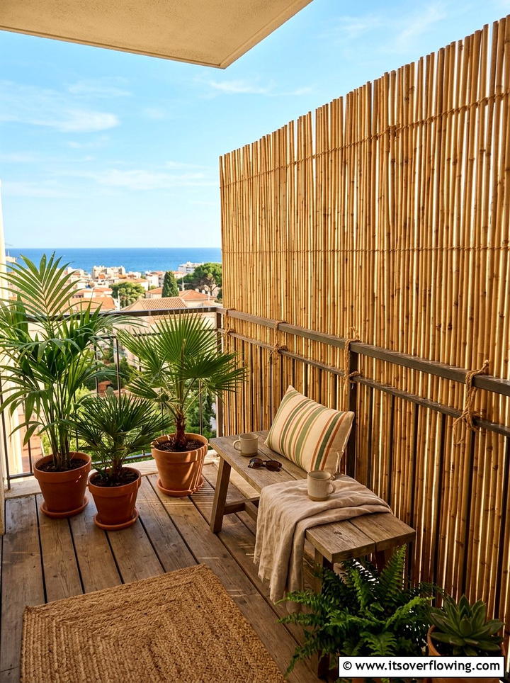 Bamboo Screening For Wind - 25 small garden ideas for windy balconies