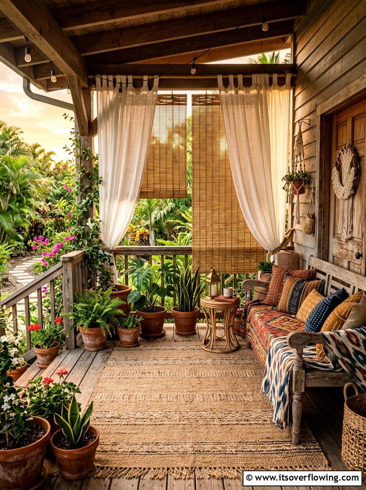Bamboo Shades And Curtains Front Porch - 25 front porch ideas with outdoor curtains