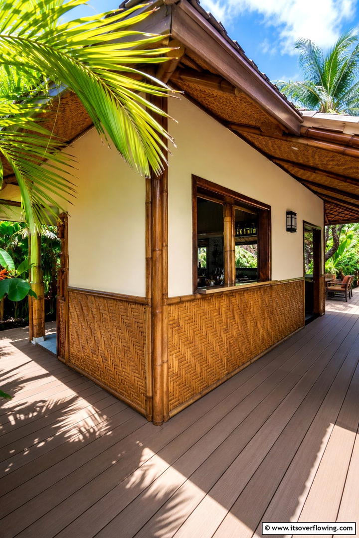 Bamboo Wainscoting - 25 Exterior Wainscoting Ideas to Enhance Your Home’s Curb Appeal