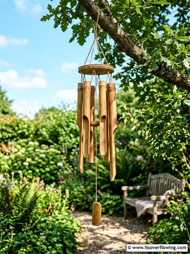 Bamboo Wind Chime - 25 garden ideas with bamboo projects