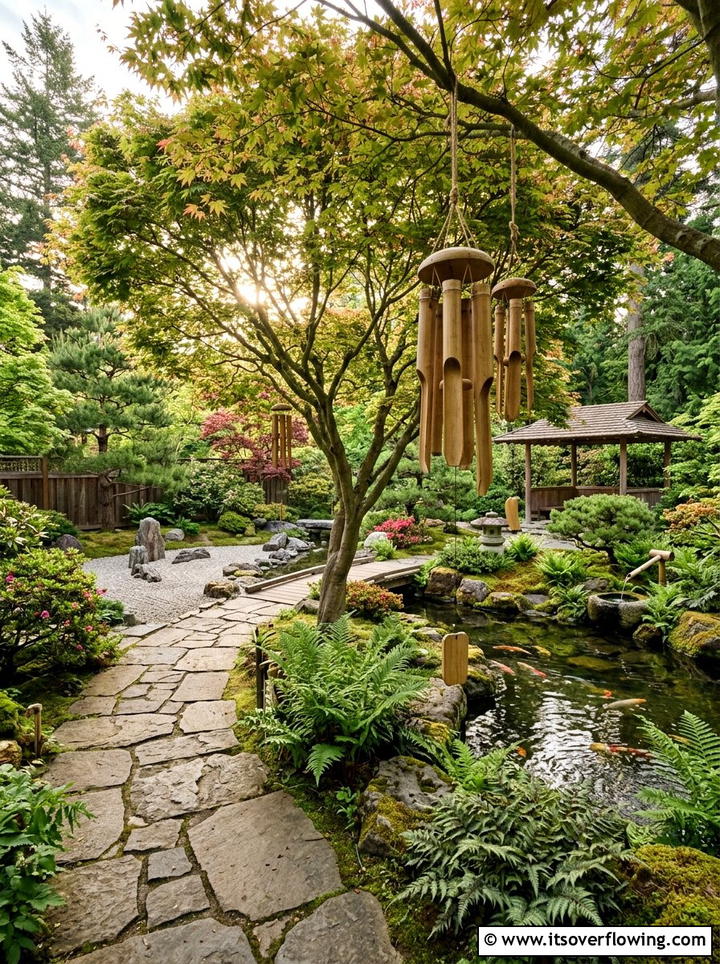 Bamboo Wind Chimes For Zen Garden - 25 garden decor ideas with wind chimes