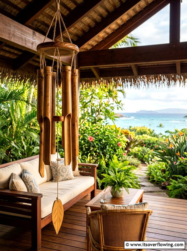 Bamboo Wind Chimes - 25 garden decor ideas for tropical gardens