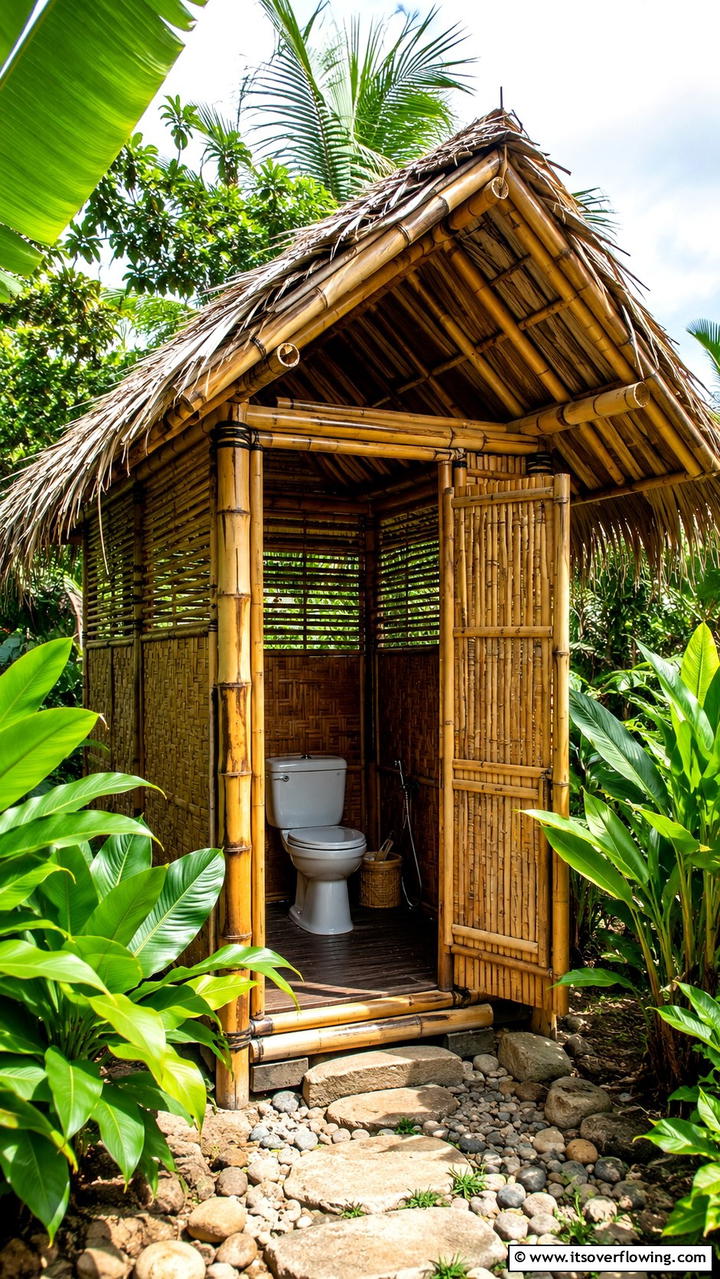 Bamboo and Tropical Style - 20 Outhouse Design Ideas for Modern and Rustic Homes