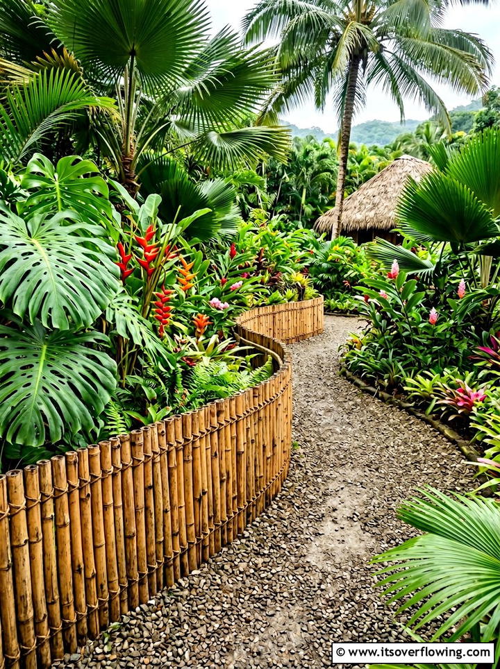 Bamboo garden edging - 25 garden ideas with garden edging