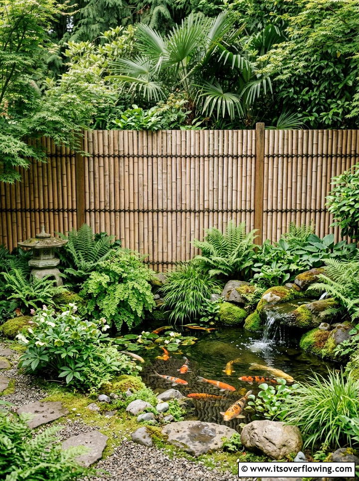 Bamboo garden fence - 25 garden decor ideas with trellis backdrops
