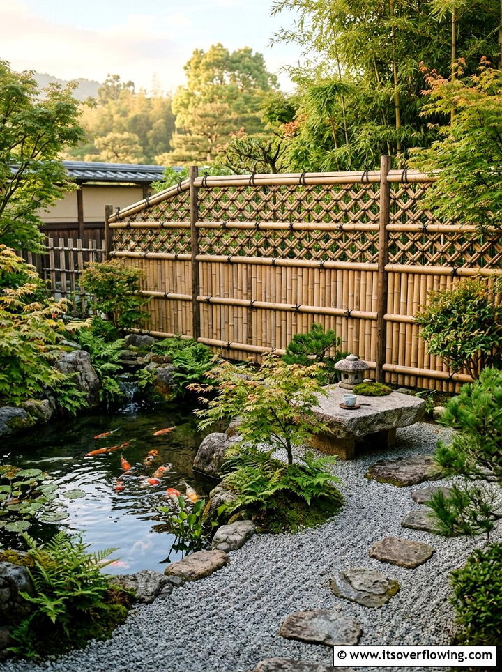 Bamboo outdoor screens - 25 backyard ideas with pergola curtains