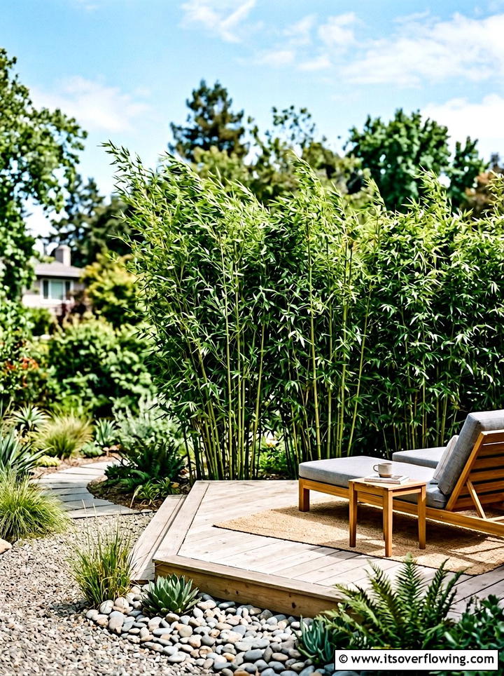 Bamboo privacy screen - 25 creative garden ideas with sensory planting