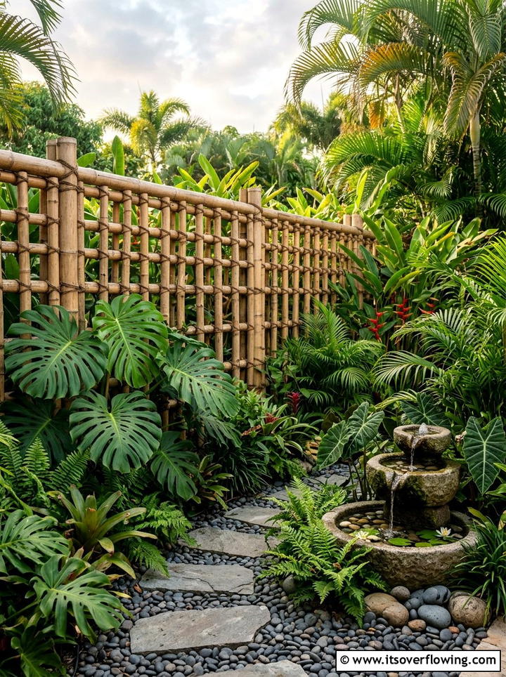 Bamboo trellis privacy fence - 25 garden design ideas with trellis walls