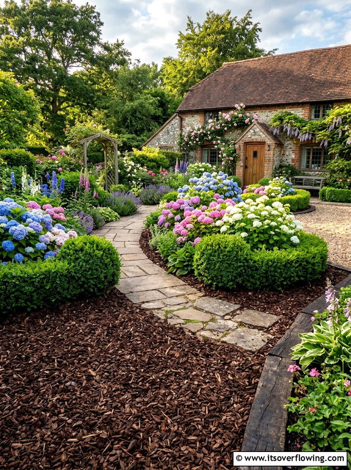 Bark Mulch Flower Beds - 25 cheap garden ideas with no grass landscaping