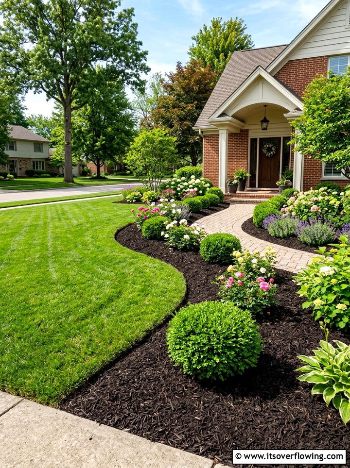 Bark Mulch - 25 garden decor ideas for front yards