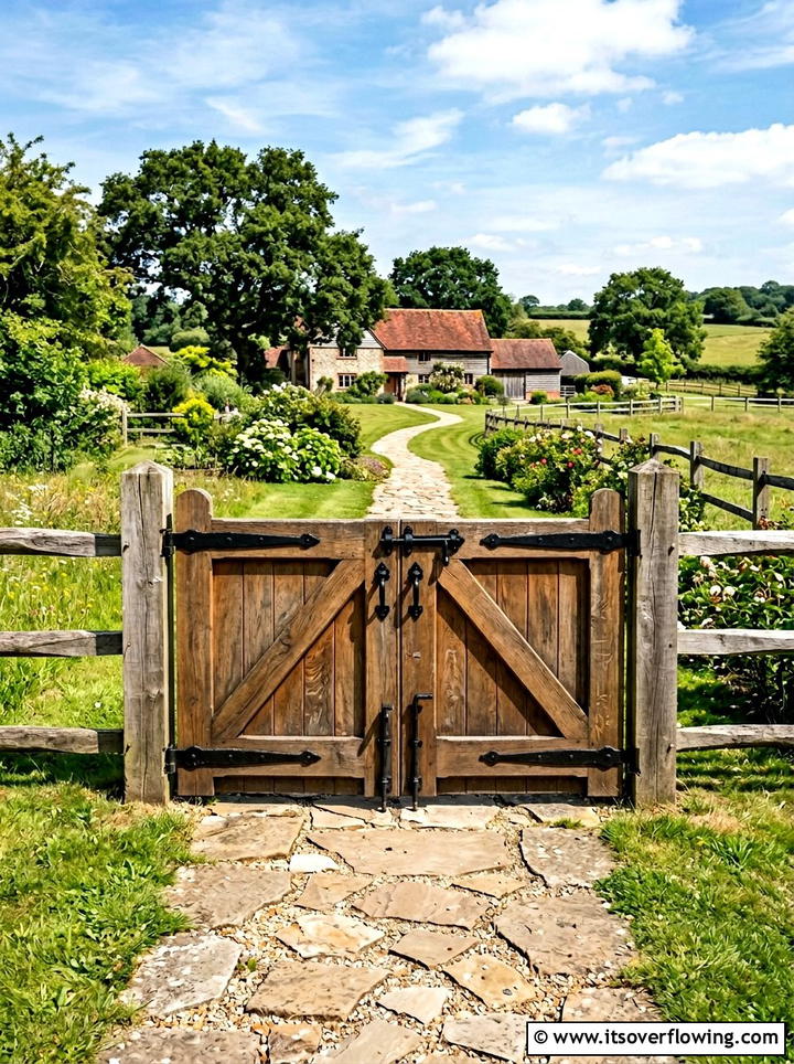 Barn Door Gate - 25 backyard ideas with rustic style