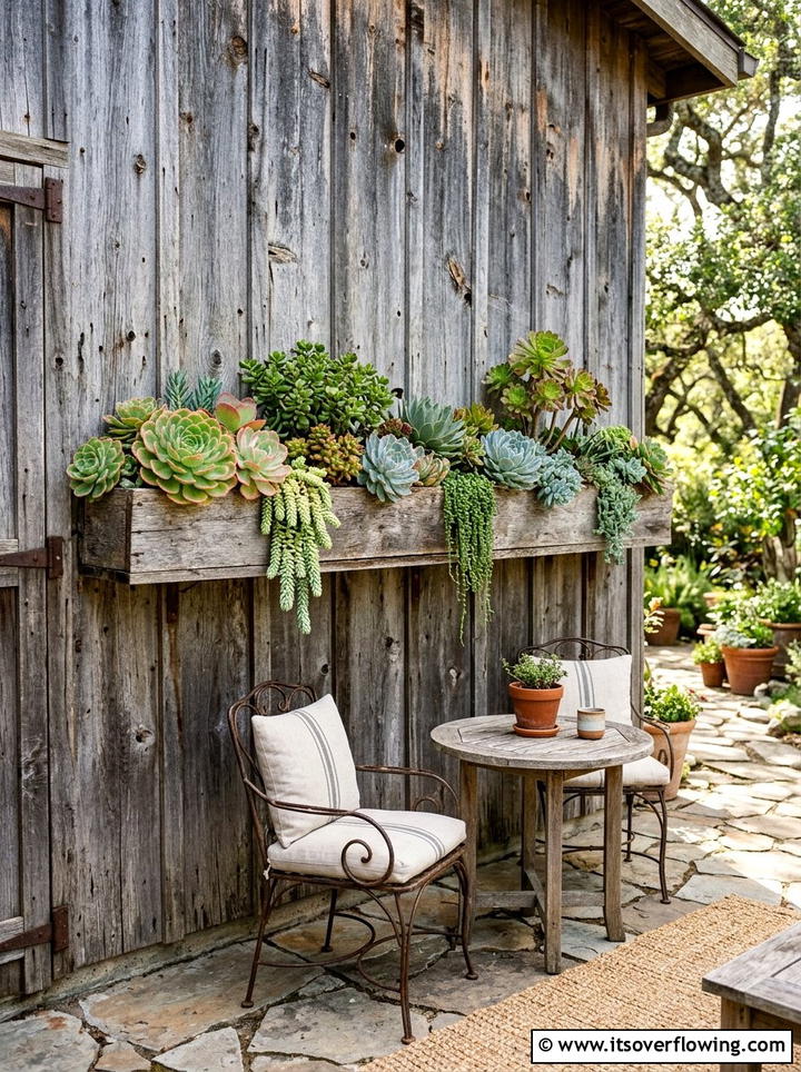 Barn wood wall - 25 backyard decorating ideas with rustic accents