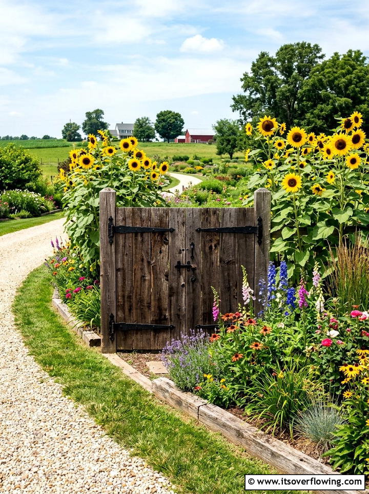 Barnwood Gate - 25 garden ideas for farmhouse homes