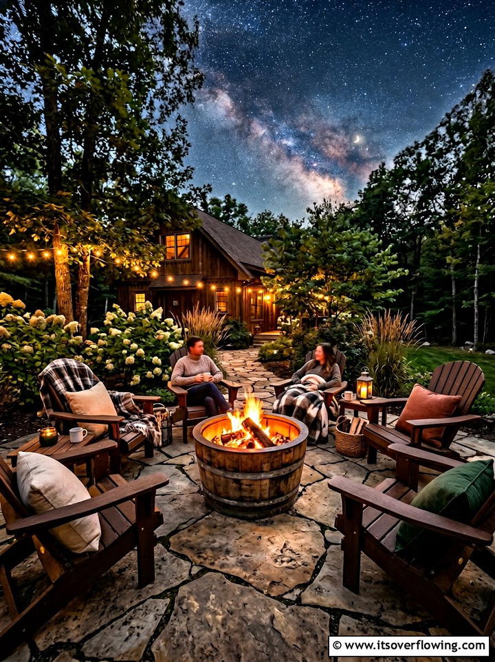 Barrel Fire Pit Surround - 25 garden decor ideas with barrels
