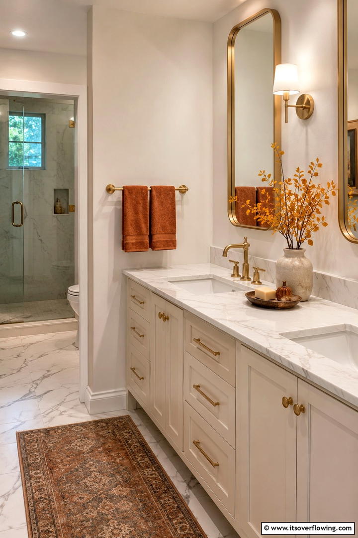 Bathroom Subtle Seasonal Touches - 50 Fall Decor Ideas for A Cozy Seasonal Refresh at Home