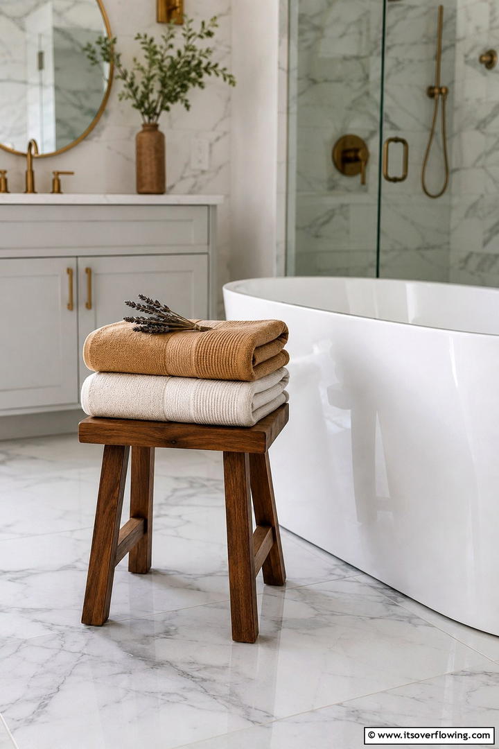 Bathroom Towel Swap - 50 Minimalist Fall Decor Ideas to Upgrade Spaces Now