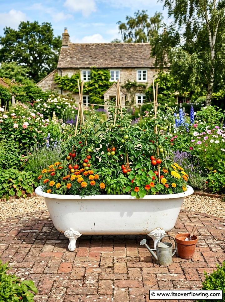 Bathtub Garden - 25 upcycled garden ideas for community gardens