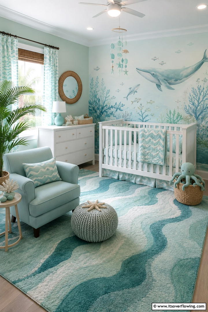Beachfront Beauty - 30 Ocean-Themed Nursery Ideas for a Serene Baby Room