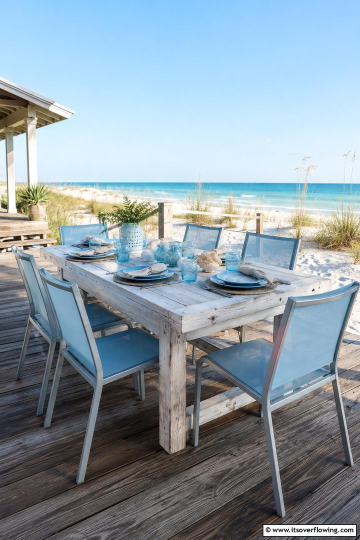 Beachside Alfresco Dining - 30 Inviting Outdoor Dining Area Ideas for Al Fresco Meals