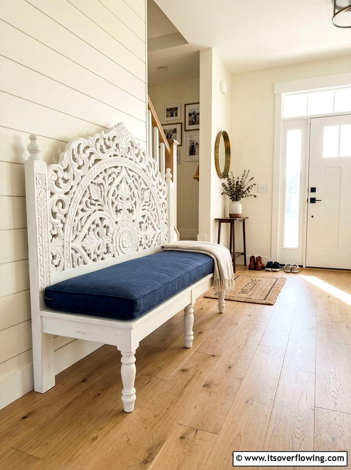 Bed Headboard Bench - 25 reusing old things ideas for benches