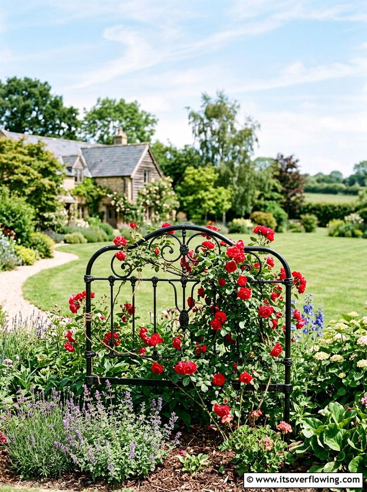 Bed headboard trellis - 25 upcycled garden ideas diy