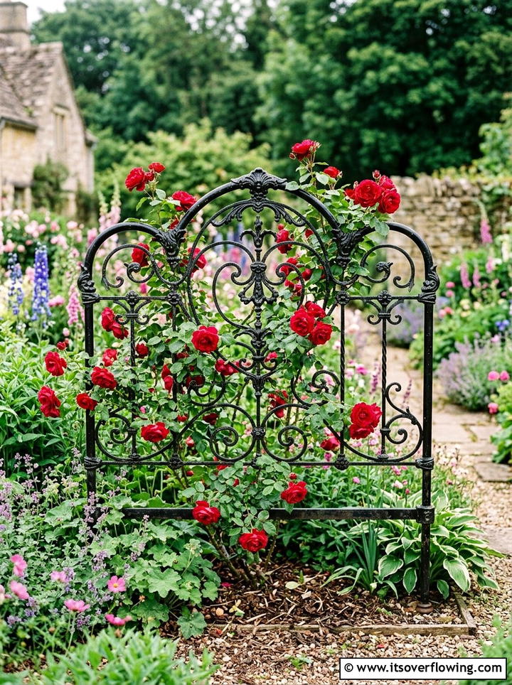 Bed headboard - 25 reusing old things ideas for trellis