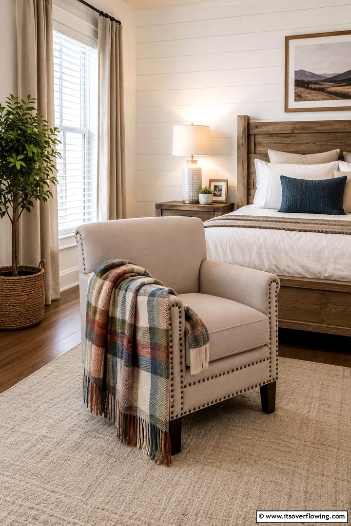 Bedroom Armchair Throw - 50 Minimalist Fall Decor Ideas to Upgrade Spaces Now