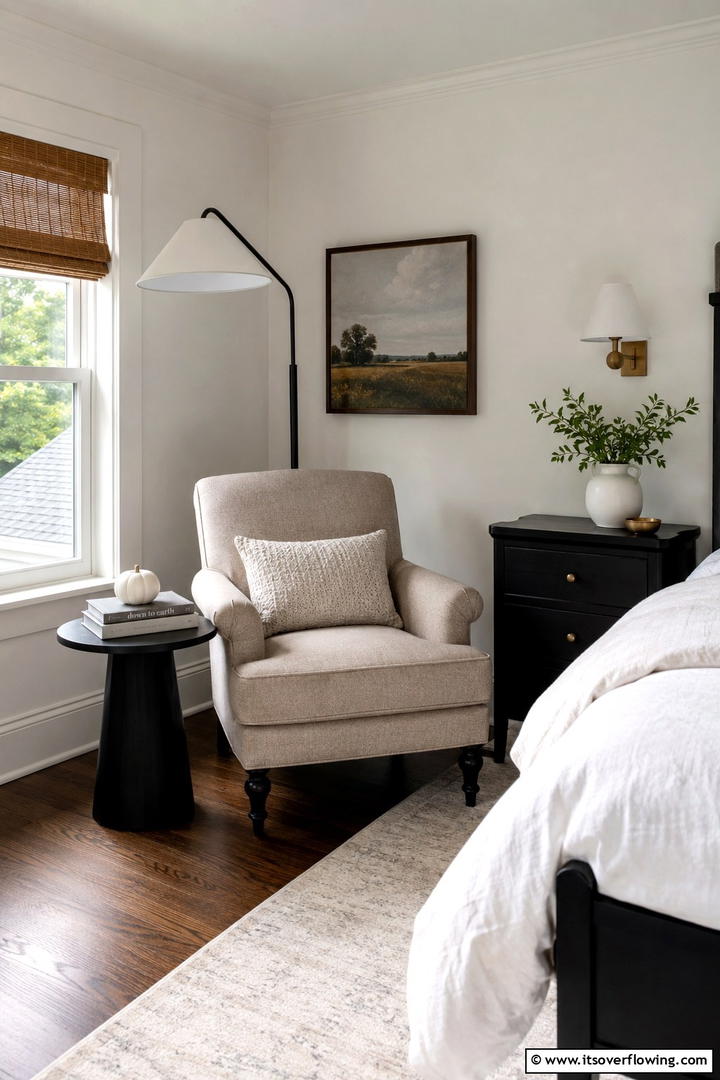 Bedroom Reading Corner Setup - 50 Minimalist Fall Decor Ideas to Upgrade Spaces Now