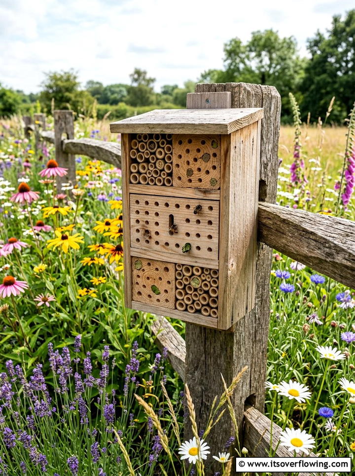 Bee Hotel For Solitary Bees - 25 garden decor ideas for pollinator gardens