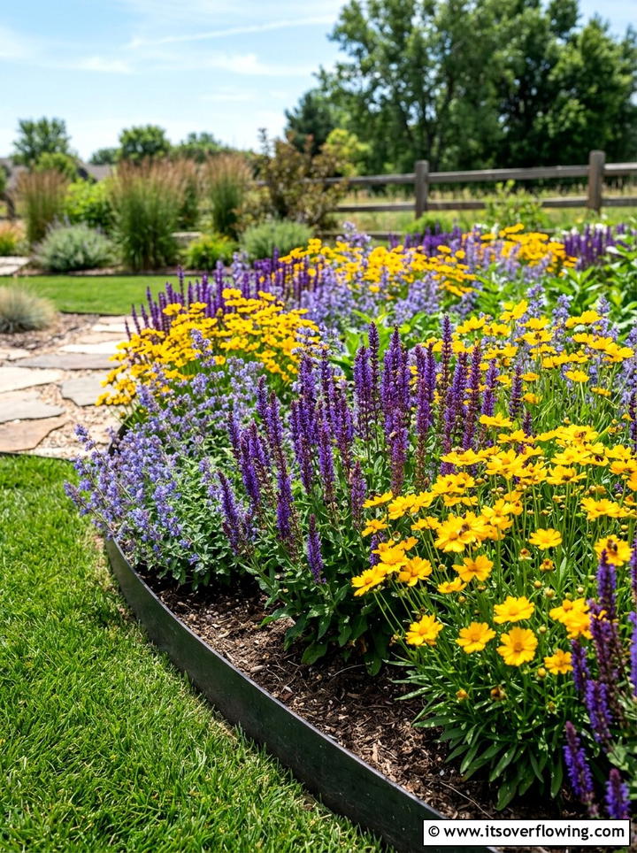 Bee friendly flower bed - 25 garden ideas with pollinator plants