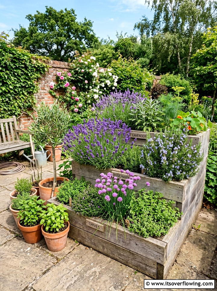Bee friendly herb garden - 25 small garden ideas with pollinator plants