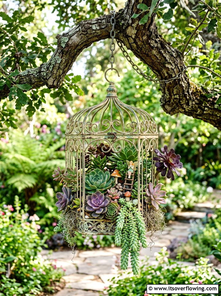 Bicycle Basket Garden - 25 reusing old things ideas for balcony garden