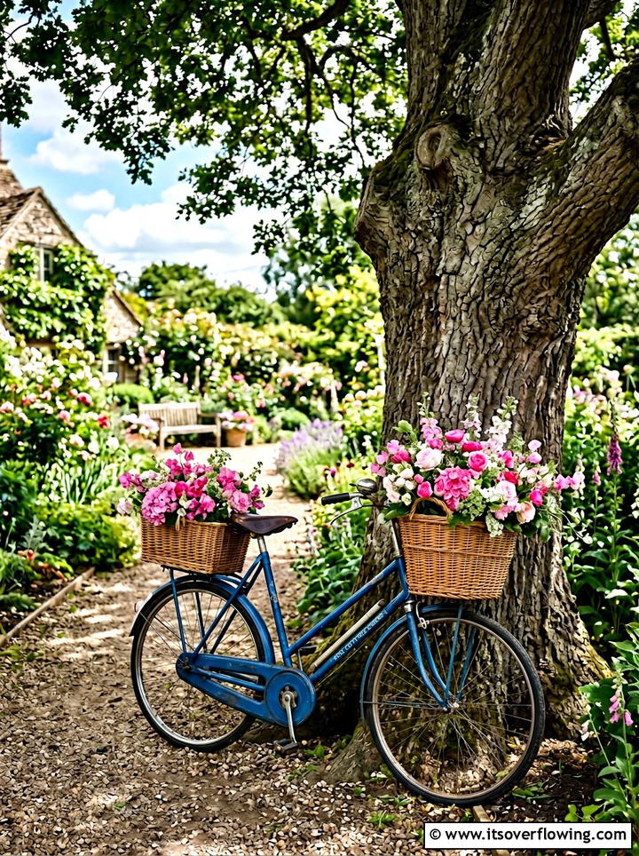 Bicycle Flower Display - 25 recycled garden ideas