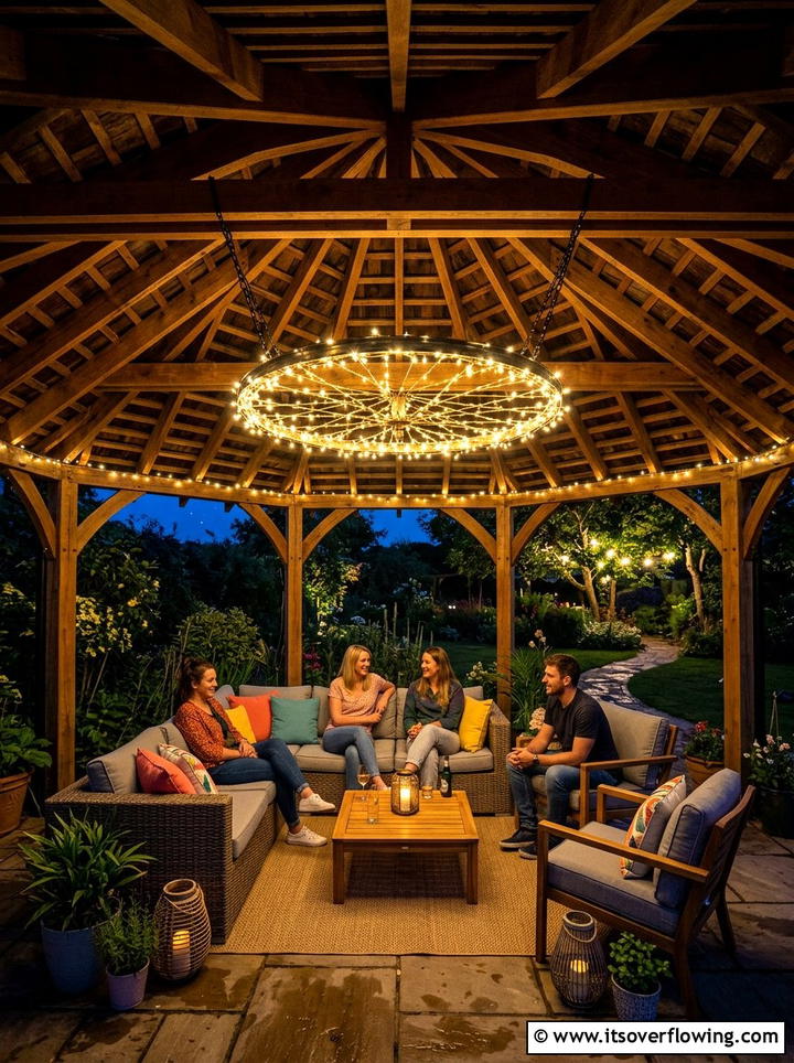 Bicycle wheel garden lights - 25 reusing old things ideas for outdoor lighting