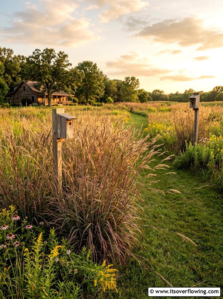 Big bluestem prairie landscape - 25 backyard ideas with ornamental grasses
