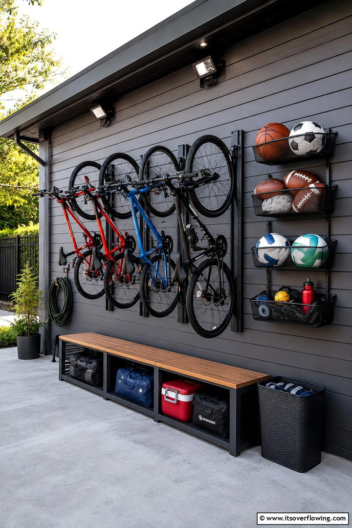 Bike and Sports Gear Storage - 30 Practical Outdoor Storage Ideas for a Tidy Yard