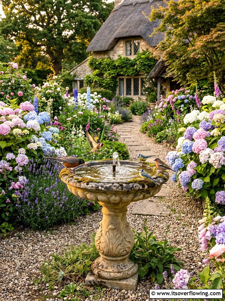 Bird Bath Fountain Garden - 25 garden decor ideas with mini fountains
