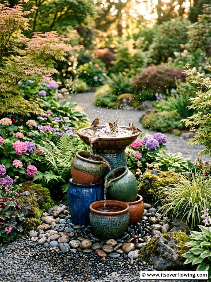 Bird Bath Fountain - 25 garden ideas diy