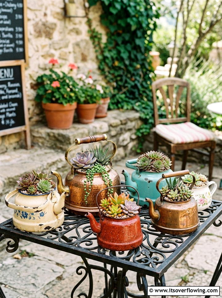 Bird Bath From Lids - 25 backyard ideas with repurposed containers
