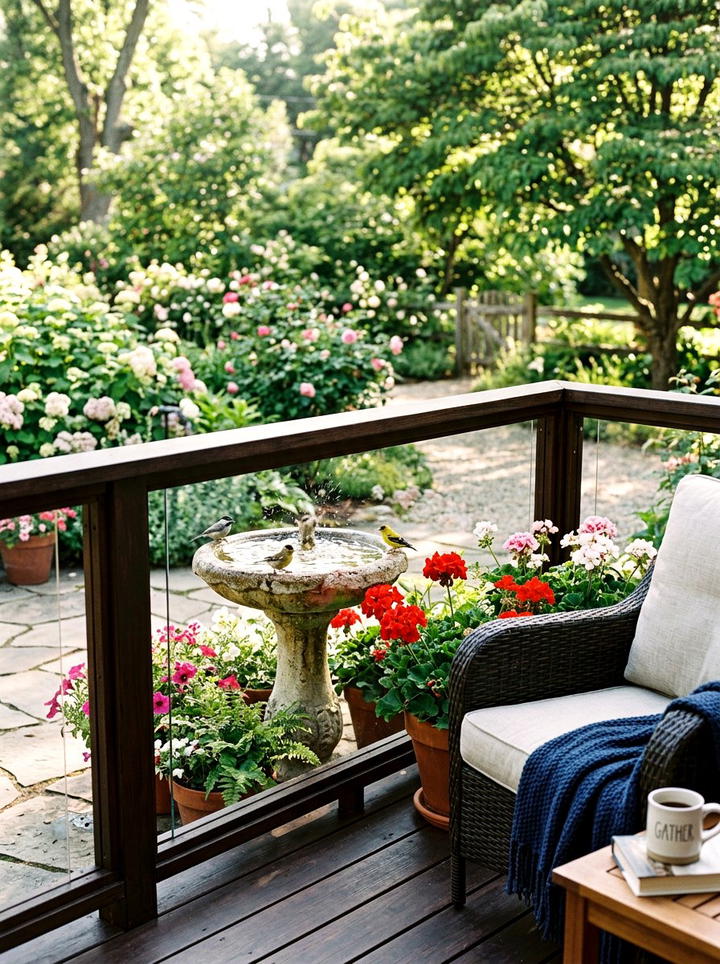 Bird Bath Near Deck - 25 backyard decorating ideas with bird baths