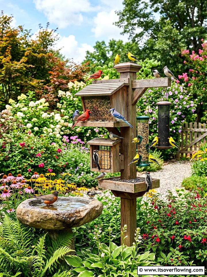 Bird Feeding Station - 25 garden ideas for kids