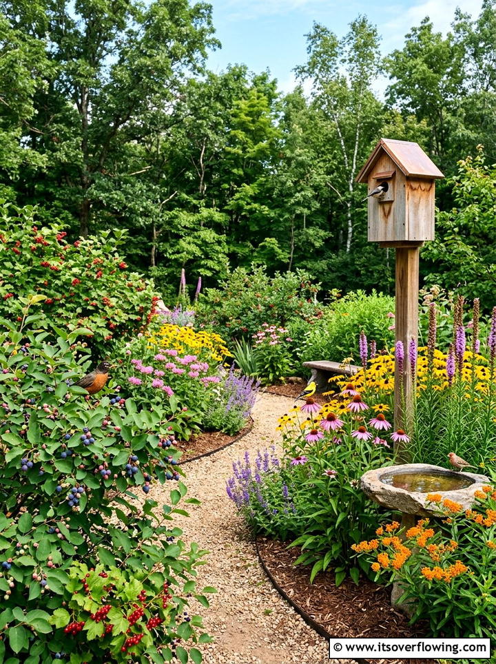 Bird Friendly Garden - 25 backyard ideas with pollinator garden
