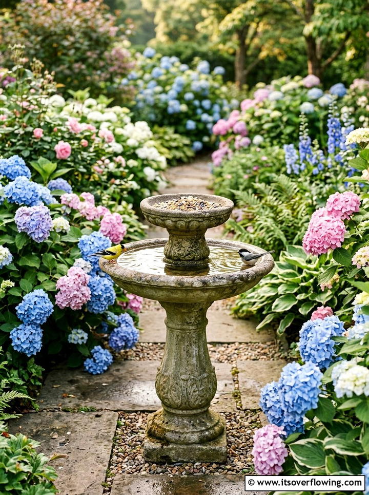 Bird bath feeder - 25 garden decor ideas with feeders